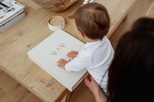 Linen Covered Binder Box only - Oatmeal