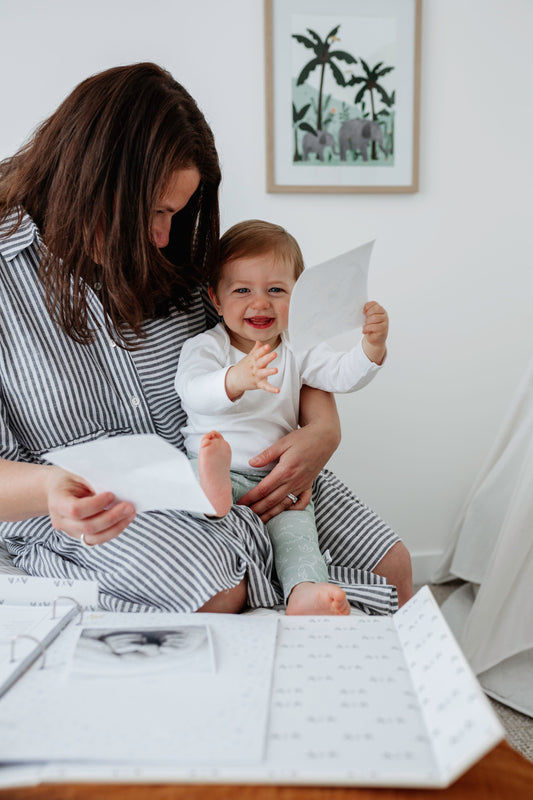 Baby Milestones in Keepsake Box